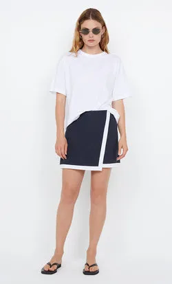 ELYCE MINI SKIRT - INK/WHITE