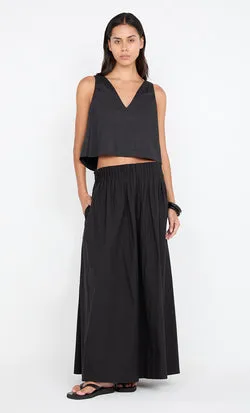ALUCA PINTUCK MAXI SKIRT - BLACK