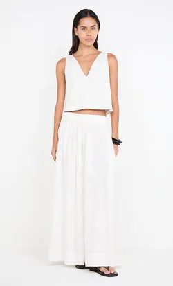 ALUCA PINTUCK MAXI SKIRT - WHITE