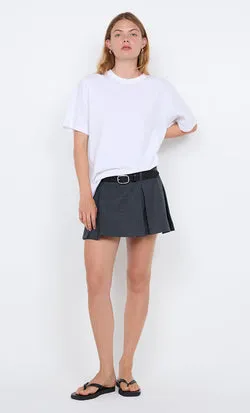 PERL MINI SKIRT - CHARCOAL