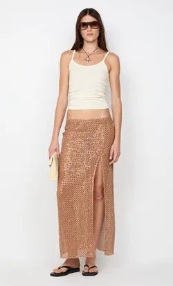 MARGOT MAXI SKIRT - CAMEL