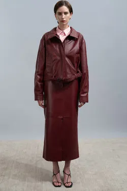 Opioid Leather Skirt