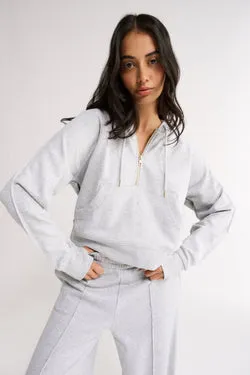 Percy Quarter Zip Jumper Grey Marle - Final Sale
