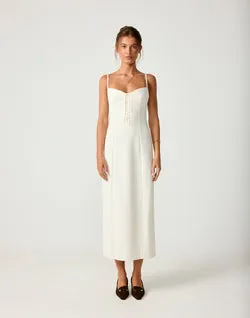 Whirlwind Love Midi Dress (Oat)