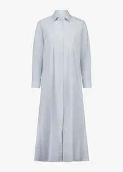 Francesca Dress Powder Blue Stripe