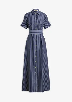 Sirena Dress Indigo/White Stripe