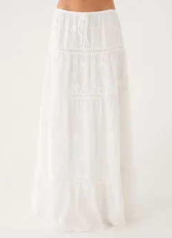 Yours To Keep Maxi Skirt - White