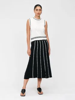 STRIPE SLUB KNIT SKIRT