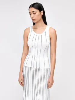 STRIPE RIB KNIT TANK