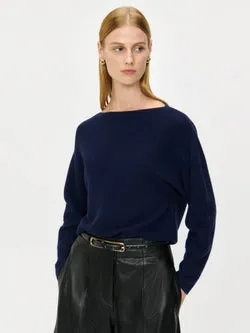 SLASH NECK KIMONO SLEEVE KNIT