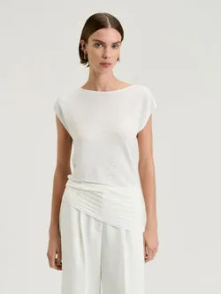 ASYMMETRIC WAVY OTTOMAN KNIT