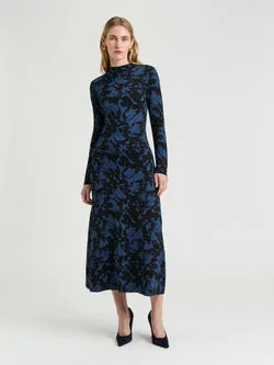 BUTTERFLY JACQUARD KNIT DRESS