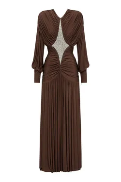 SILVIO RUCHED MIDI DRESS