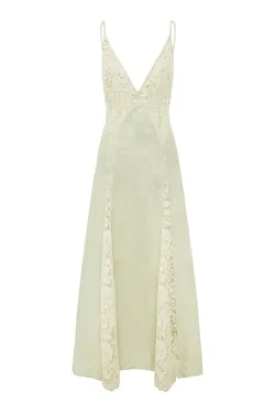 APOLLONIA PISTACHIO SLIP DRESS