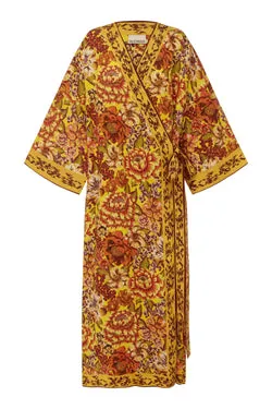 HEATWAVE WRAP MIDI DRESS