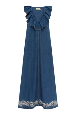 JACONES DENIM MIDI DRESS