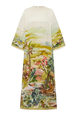 JUNGLE BOOGIE SILK MIDI DRESS