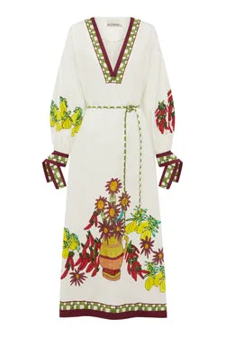 KATERINA V NECK MIDI DRESS