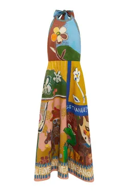 MLAK HALTER MIDI DRESS