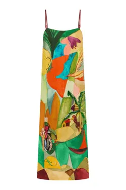 MOKSHINI EMBELLISHED MIDI DRESS