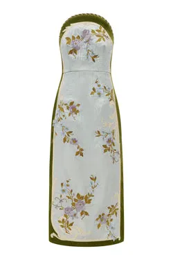 ODESSA EMBROIDERED MIDI DRESS