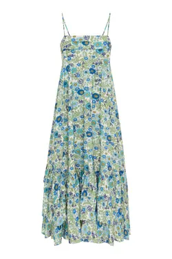 PAM TIERED MIDI DRESS