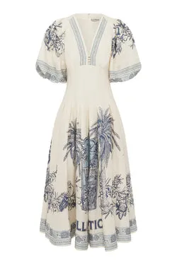 VILLA ROMANTICA CORSET MIDI DRESS