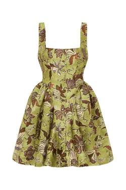 CITRON FLOUNCE MINI DRESS