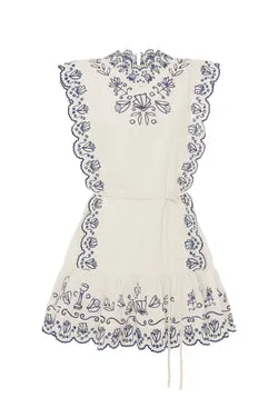 LEELA EMBROIDERED MINI DRESS