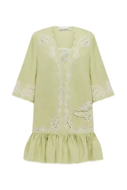 LOUIE EMBROIDERED MINI DRESS