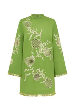 LUISA EMBROIDERED MINI DRESS