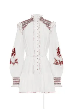 ODIE EMBROIDERED MINI DRESS
