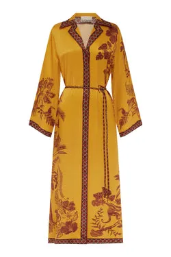 BANANA BLOSSOM SILK SHIRTDRESS