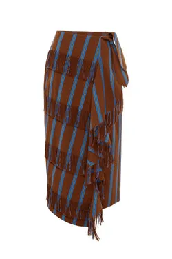NOURA FRINGE WRAP SKIRT