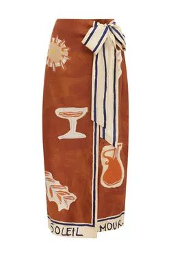 SOLEIL D'AMOUR SILK SARONG SKIRT