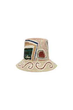 VELORA RAFFIA BUCKET HAT