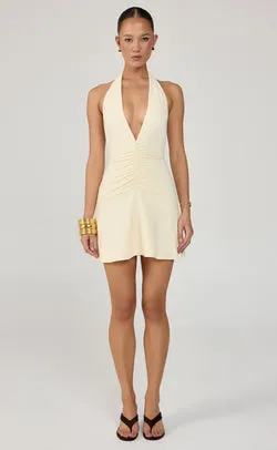 Araminta Mini Dress (Butter)