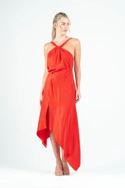AUDREY DRESS IN ROSSO