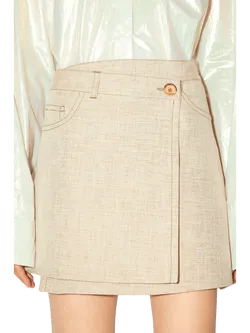 Size 40 (L) | Acne Studios Hemp Blend Wrap Skirt
