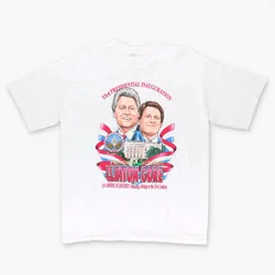 Vintage Clinton Gore 53rd Presidential Inauguration T-Shirt USA Made (XL-XXL)
