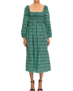 Size XS | Baum und Pferdgarten Shirred 'Aquina' Midi Dress, XS