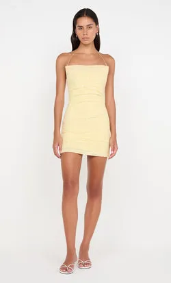 AISHYA ASYM MINI DRESS - BUTTER