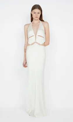 ALABAMA HALTER DRESS - IVORY