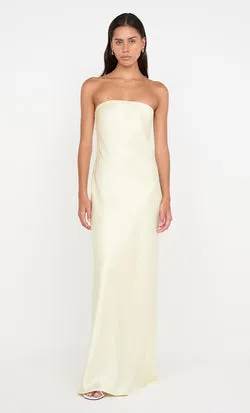AUSTEN STRAPLESS MAXI DRESS - ICE YELLOW