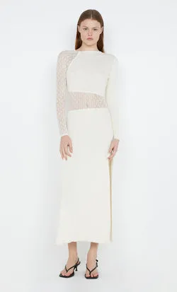 CHANTELLE LONG SLEEVE DRESS - IVORY