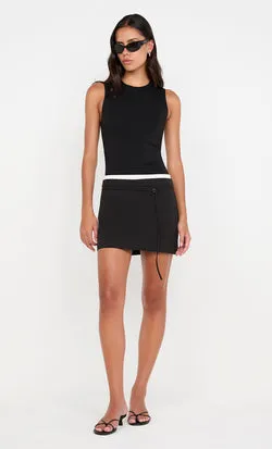 KELSI MINI SKIRT - BLACK/WHITE