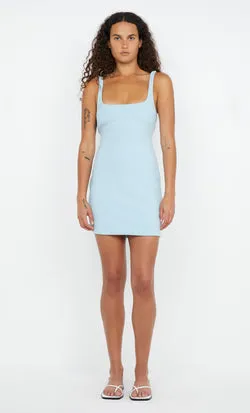 REINA MINI DRESS - DUSTY BLUE