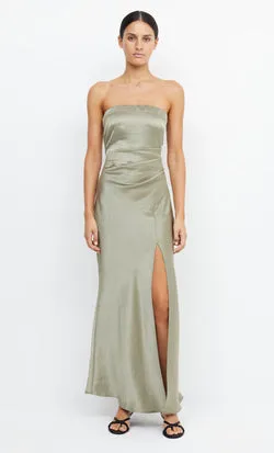 THE DREAMER STRAPLESS DRESS - SAGE