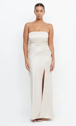 THE DREAMER STRAPLESS DRESS - SAND