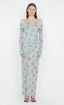 TWIGGY LONG SLEEVE GATHERED DRESS - JUNIPER FLORAL